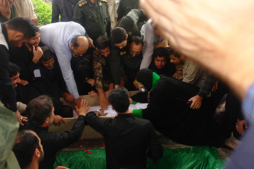 تشییع و تدفین  شهید گمنام در دانشگاه  پیام نور  ساری