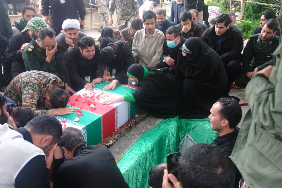 تشییع و تدفین  شهید گمنام در دانشگاه پیام نور ساری